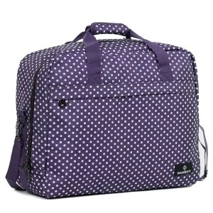 Image of Members by Rock Luggage Essential Carry-On Travel Bag - Purple Polka Dots