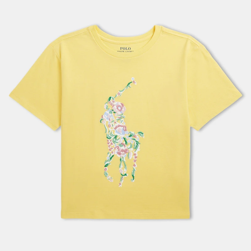 Image of Polo Ralph Lauren Big Pony T Shirt - Yellow Yellow 8 - 9 Years