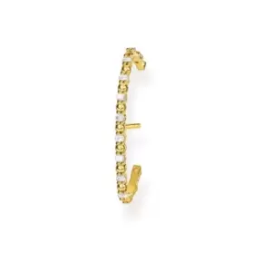 Image of Yellow Gold Zirconia Arch Single Ear Stud H2155-414-14