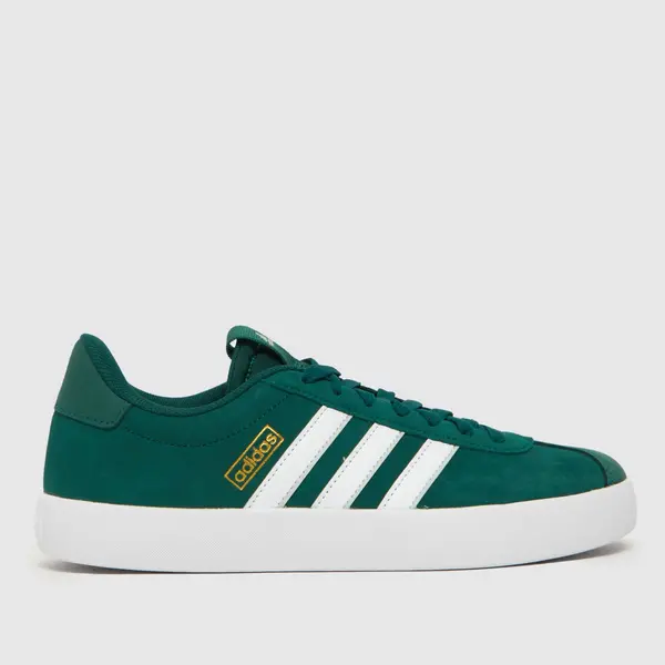 Image of adidas vl court 3.0 trainers in white & green White & Green UK 4 (EU 36?)
