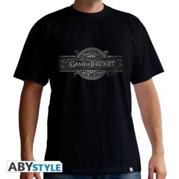 Image of Game Of Thrones - Opening Logo Mens Medium T-Shirt - Black