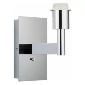 Image of Loops - Indoor Wall Light Fitting - Chrome Plate - usb Socket - Rectangular Wall Plate