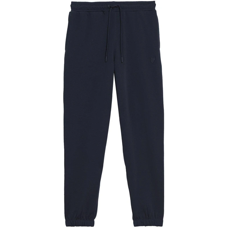 Image of Lyle and Scott Mens Closed Hem Fleece Joggers Dark Navy male XS