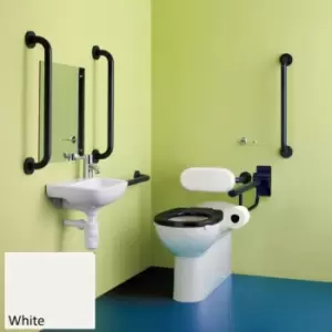 Image of Contour 21+ Doc M White Rails Back to Wall Left Hand S0685AC - 228829