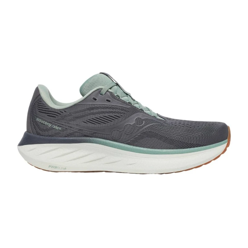 Image of Saucony Ride 18 Shoes Gray Blue AW25, Size 46 - EUR