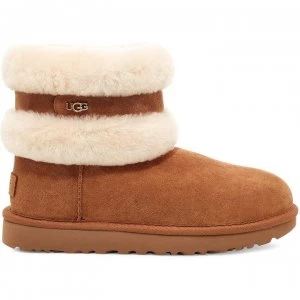 Image of Ugg Fluff Mini Belted Boots - Chestnut