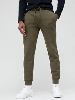 Image of Superdry Vintage Logo Embroidered Jogger - Green Marl , Green Marl Size M Men