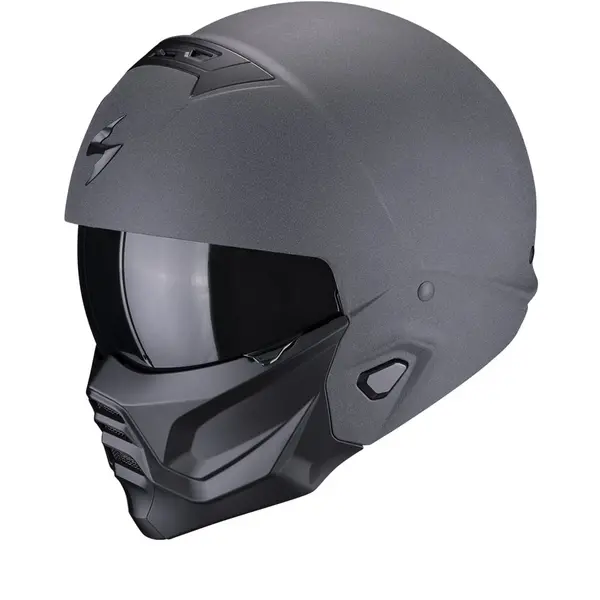 Image of Scorpion Exo-Combat II Graphite Dark Grey Jet Helmet S