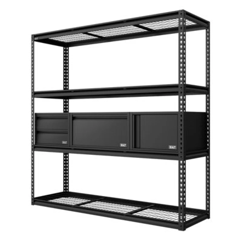 Image of Sealey Sealey APMRCOMBO1 Heavy-Duty Modular Racking Kit with 3 Storage Units
