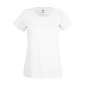 Image of Womens/Ladies Value Fitted Short Sleeve Casual T-Shirt (X Small) (Snow)