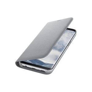 Image of Samsung EF-NG950PSEGWW Galaxy S8 LED View Cover in Silver