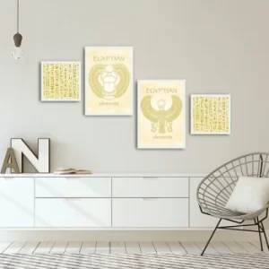 Image of 4PBCT-18 Multicolor Decorative Framed MDF Painting (4 Pieces)