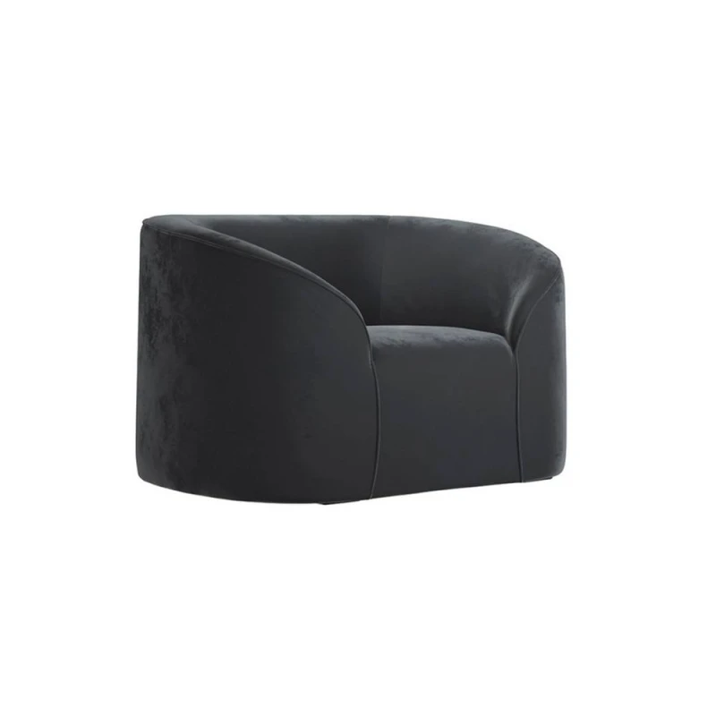 Image of Zuma Black Velvet Tub Chair