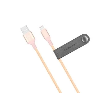 Image of Momax Elite Link Triple-Braided Nylon Lightning Cable (1.2m) DL11L - Gold