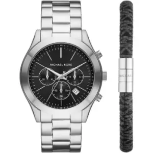 Image of Mens Michael Kors Slim Runway Gift Set Watch