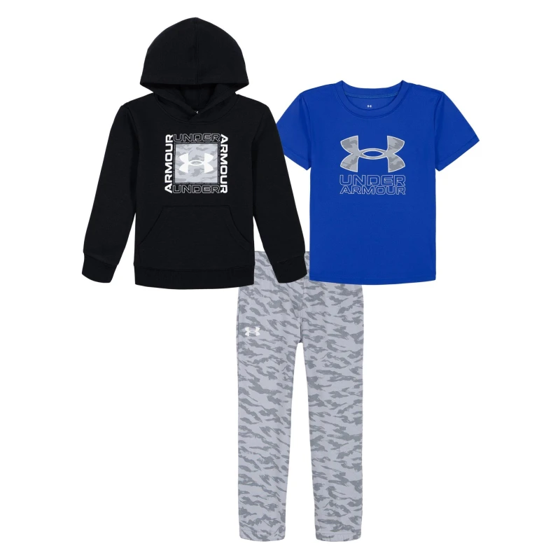 Image of Under Armour 3 Piece OTH Clothing Set Infants - Black 2 - 3 Years