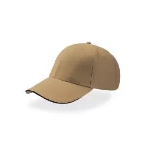 Image of Atlantis Sport Sandwich 6 Panel Baseball Cap (One Size) (Khaki)