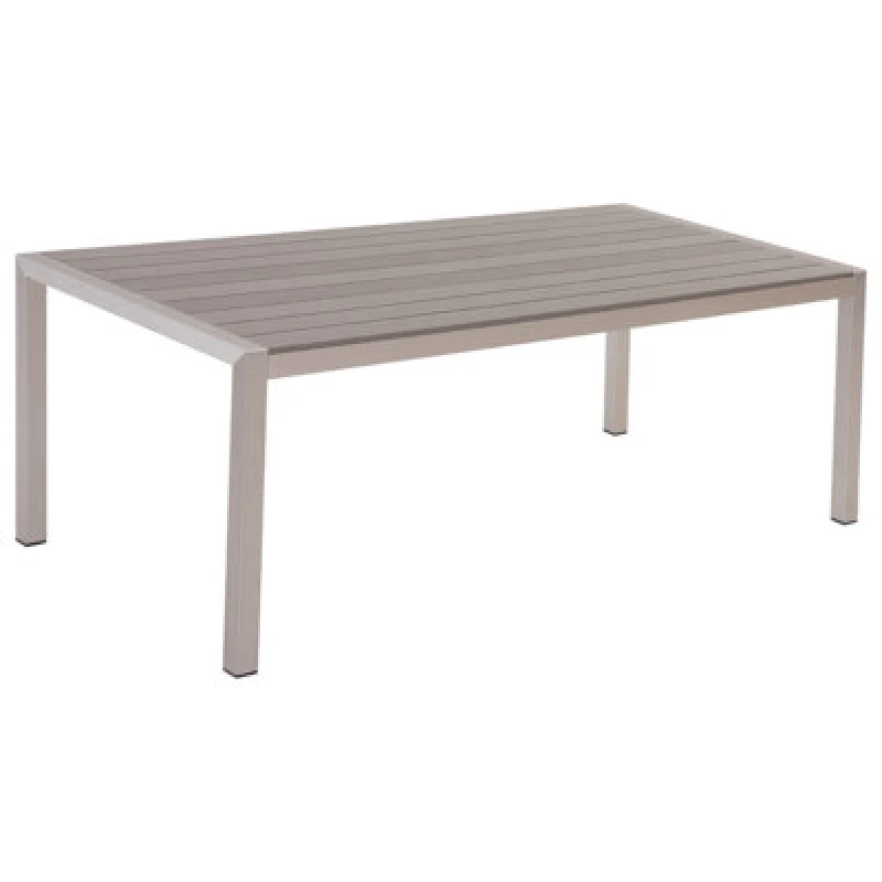 Image of Beliani Garden Dining Table Vernio 180 Cm 90 Cm Metal Grey