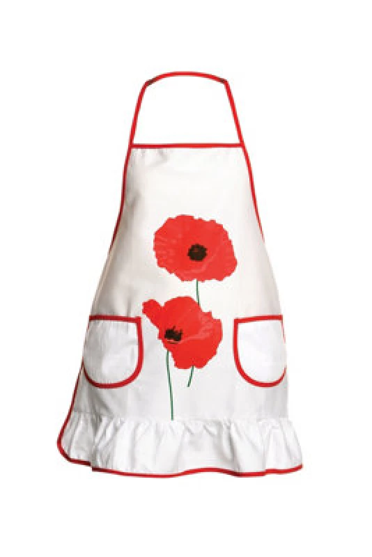 Image of Premier Housewares Poppy Apron Red unisex