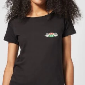 Image of Friends Central Perk Coffee Cups Womens T-Shirt - Black - M