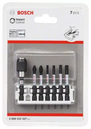 Image of Bosch Accessories 2608522327 Philips bit PH 2, PZ 2, T 15, T 20, T 25, T 30 1 Set