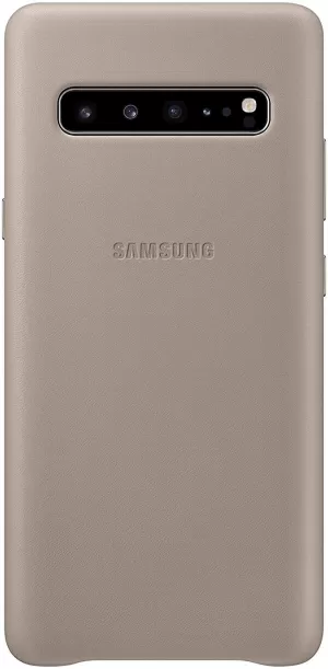 Image of Samsung Galaxy S10 5G Leather Cover Grey (EF-VG977LJEGWW)