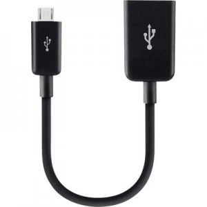 Image of Belkin USB 2.0 Adapter [1x USB 2.0 port A - 1x Micro USB plug] 12.00cm Black