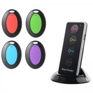 Image of Wireless Bluetooth Key Finder with LED Flashlight and 4 Receivers