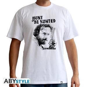 Image of The Walking Dead - Hunt Or Be Hunted Mens XX-Large T-Shirt - White