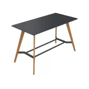 Image of Plateau Poseur High Rectangular Meeting Table - 2000mm x1000mm x830mm - Anthracite
