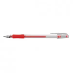 Image of Value Gel Stick Pen Rubber Grip 0.7mm Red (PK10)