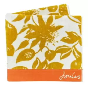 Image of Joules Fruity Floral Cotton Towels - Metallics