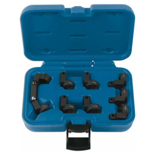 Image of Metric Flexi Fuel Line Socket Set 3/8D Spring Loaded Black 7636 - Laser Tools