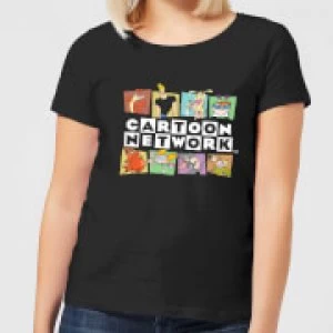 Image of Cartoon Network Logo Characters Womens T-Shirt - Black