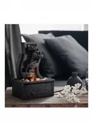 Image of Peaktop Water Table Top Fountain Indoor Grey Ornament With Lights Pt-Tf0003-Uk