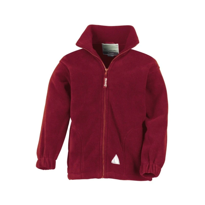 Image of Result Full Zip Active Anti Pilling Fleece Jacket in Burgundy Size: 3-4 Years Burgundy Unisex 3-4 Years