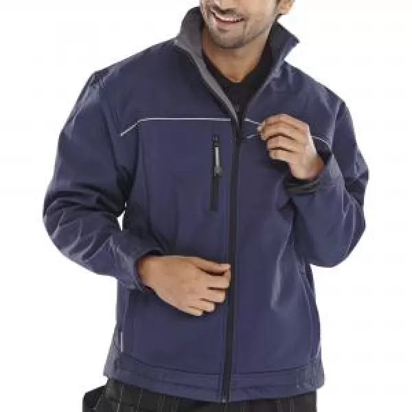 Image of Click Soft Shell Jacket Navy Blue Medium