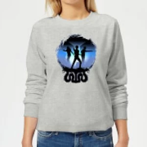 Image of Harry Potter Silhouette Attack Womens Sweatshirt - Grey - M