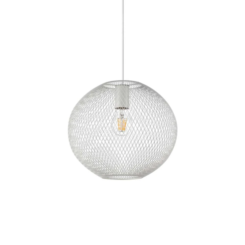 Image of IDEAL LUX Ideal Lux - Net Wire Frame 29cm Pendant Ceiling Light White 8021696328102