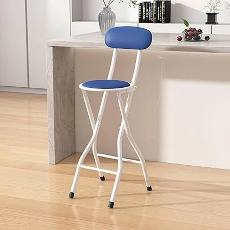Image of MCC Direct Folding Breakfast Bar Stool padded High Chair Single Grey in Blue Blue Unisex