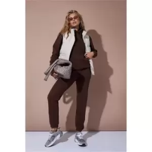 Image of I Saw It First Stone Double Pocket Padded Gilet - Brown