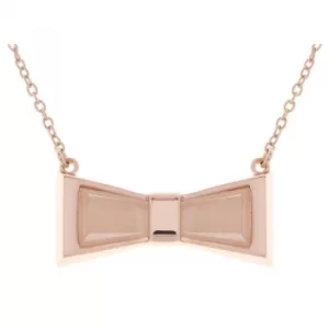 Image of Ted Baker Ladies Rose Gold Plated Colorr Chroma Bow Necklace
