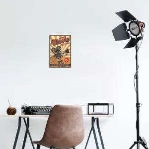 Image of Cinema 4 Multicolor Decorative Metal Wall Accessory