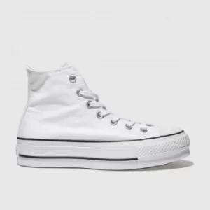 Image of Converse White Chuck Taylor All Star Lift Hi Trainers