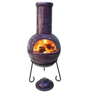 Image of Gardeco Sempra Large Chiminea - Purple