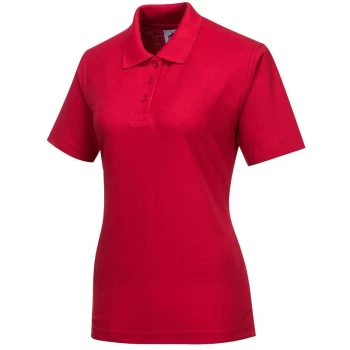Image of Portwest - B209RERXS - sz XS Naples Ladies Polo Shirt Workwear - Red