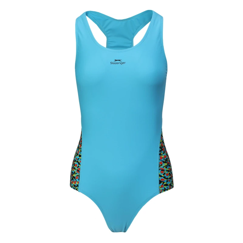 Image of Slazenger Splice Racerback Swimsuit Womens - Blue Blue 10