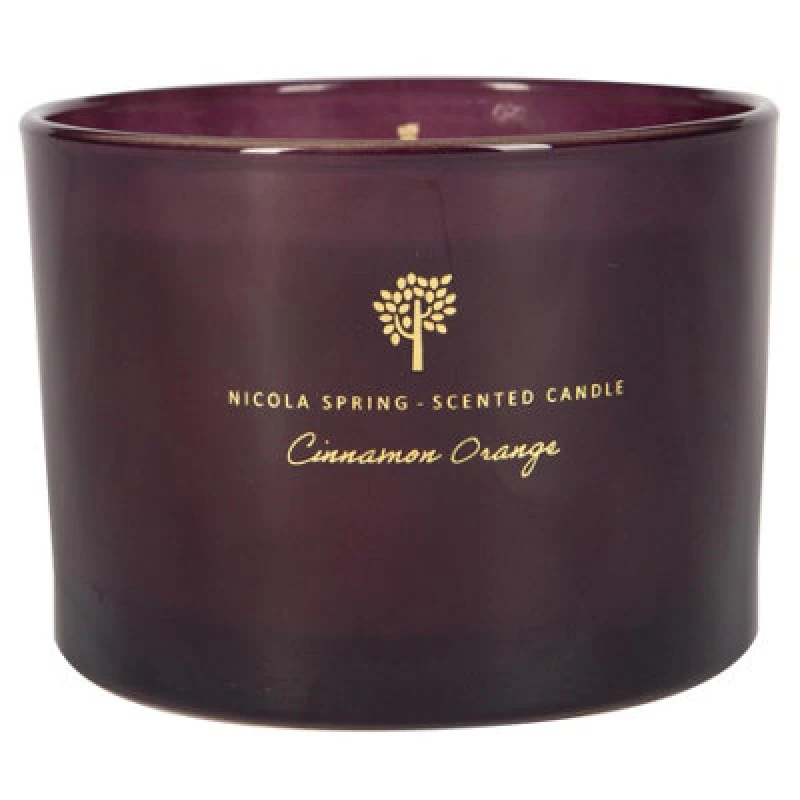 Image of Nicola Spring Soy Wax Scented Candle 350g Cinnamon & Orange Purple