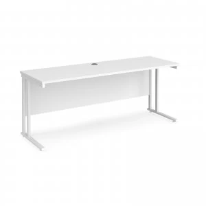 Image of Maestro 25 WL Straight Desk 1800mm x 600mm - White Cantilever Frame w