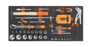 Image of Beta Tools MC20 74pc 1/2" Dr Socket Bit & Tool Set in Soft Tray for Roller Cab